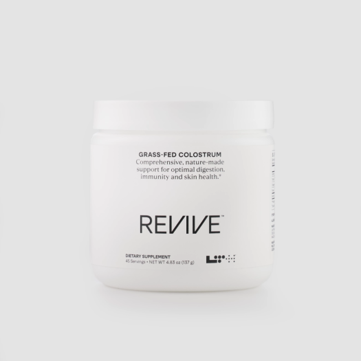 LTH Revive Grass-fed Colostrum Powder container, 4.83 oz