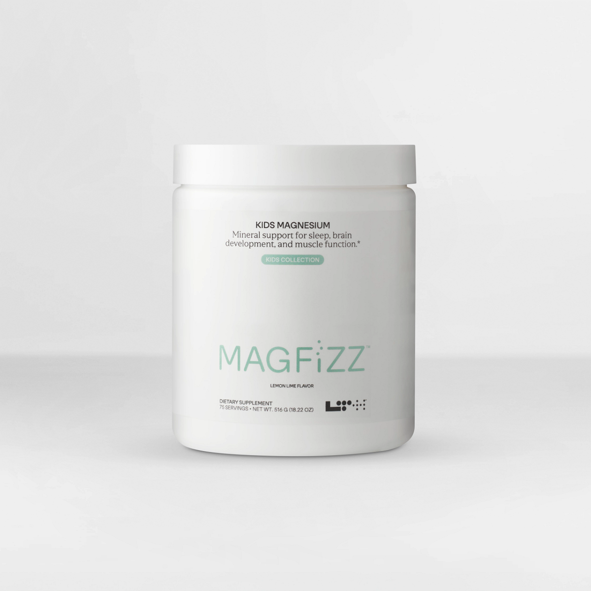 LTH Kids Magfizz Lemon Lime flavor container, 516 G 75 servings