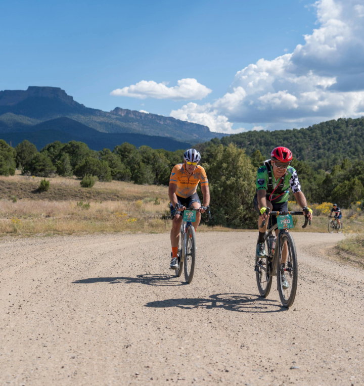 The Rad Dirt Fest gravel riders among the Spanish Peaks
